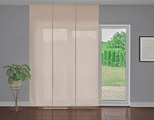 Deco Italia Tenda a pannello scorrevole Beige tinta unita | Pannello da L 70 x H 265 cm, Semi-filtrante