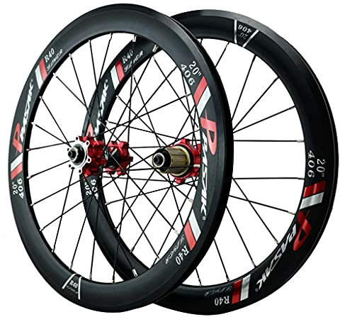 Fahrrad-Laufradsatz aus Aluminiumlegierung vorne und hinten, 20 Zoll (406)/22 Zoll (451), 24-Loch-Schnellspanner, doppelwandige Felgen, Scheibenbremse, Fahrrad-Laufradsatz für 7/8/9/10/11/12 Ges