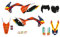 Generico Kit adesivi grafiche compatibili con Ktm Exc Excf 2014-2016 Ktm Sx Sxf 125 2013-2015 Factory Blackbird, 2538R22