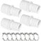4pcs Pool Schlauchverbinder, Schlauchadapter für 32mm auf 38mm Ø, mit 8 x Schlauchschellen, Schlauchverbinder Adapter, Pool Schlauchadapter, Poolschlauch Adapter für Pool, Garten