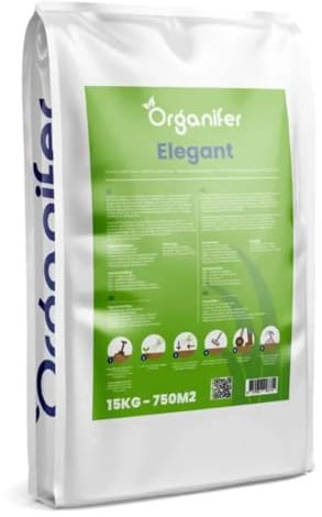 Zierrasen-Grassamen - Elegant - Schnell Keimende Grassamen - Grassamen-Schatten - Rasensamen - Grassamen - Nak-Zertifiziert - Starke Selbstheilung - Ganzjährig Dunkelgrüne Farbe - Organifer (15 kg)