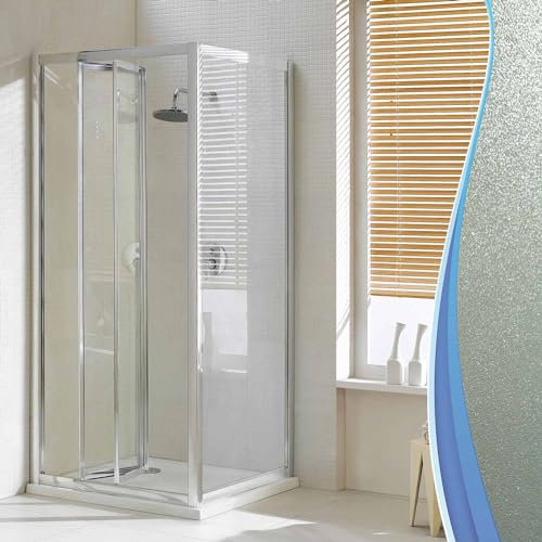 Box Doccia Angolare 75x75 cm 1 Anta a Libro in Cristallo Trasparente 4mm H198 Fyn Duo