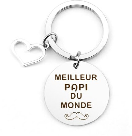 Cadeau Papy - Porte Clef, Idée Pour Grand Parent, Anniversaire, Noël, Super Papi