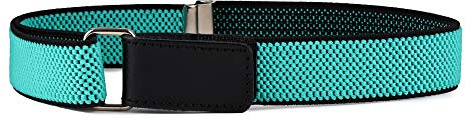 Ladeheid Kinder Gürtel Ohne Schnalle Elastischer Kindergürtel für Jungen und Mädchen 0-15 Jahre 32-90 cm P15 (Minze/Schwarz, 8-15 Jahre)