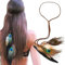 Boho Haarschmuck Indianer Schmuck für Damen, Quaste Geflochten Feder Stirnband für Karneval, Quaste Zubehör Hippie Dekoration Cosplay Verkleiden Fancy Federschmuck Böhmische Indisch Haarbänder