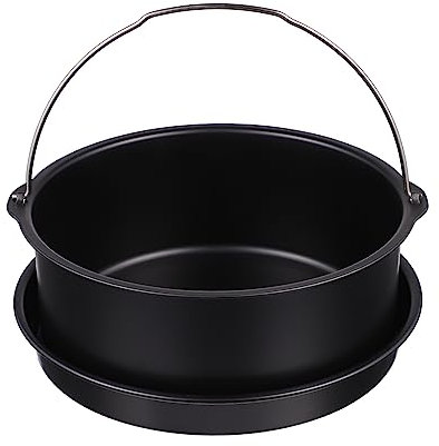 HONMEET Pizzapfanne Für Heißluftfriteuse Zubehör Frittierwerkzeuge Kuchenform Bratpfanne Backen Kochen Küche Reinigungsfreundlich Ersatzteil