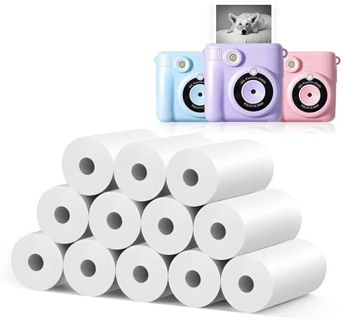 MIARALA Lot de 12 rouleaux de papier photo pour enfants Impression instantanée sans BPA