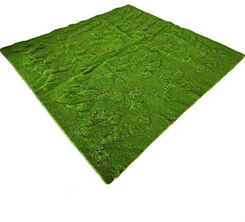 Aoisavch Moosteppich for Indoor-Pflanzen, 1x1m DIY Kunstrasen Landschaft Gras Matten Rasen Teppich, 18 Styles (D)