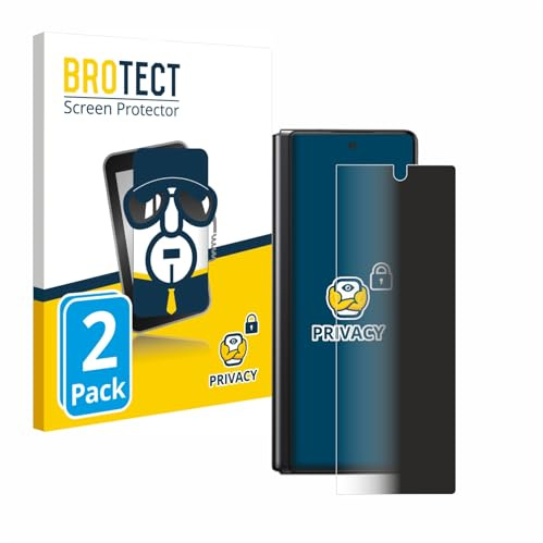 BROTECT Blickschutzfolie für Samsung Galaxy Z Fold 2 5G | 2 Stück Anti-Spy Displayschutz Made in Germany Smartphones und Handys Privacy Screen Protector Blaulichtfilter Klare Folie