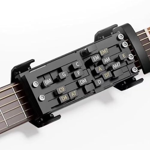 Gitarren Akkord Helfer, Gitarren Akkord Trainer, Guitar Chord Presser, Gitarrenhilfe für Akkorde, Gitarren Akkordwechsler Werkzeugset, Gitarren Akkordpresser Gitarren-Lernwerkzeuge Für Akustikgitar