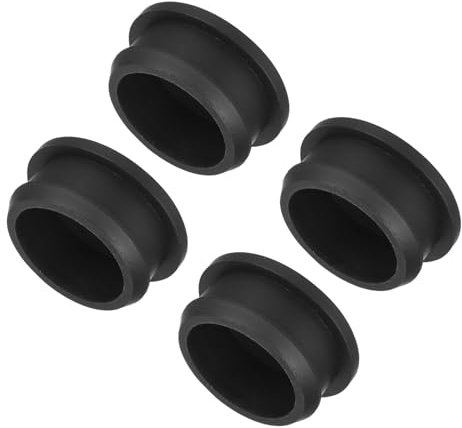 QUARKZMAN Silikonstopfen Silikon Lochstopfen Gummistopfen Blindstopfen Abdeckstopfen Flush Typ Panel Rund für wasserdichte Dichtungsstopfen 30 mm Durchmesser Schwarz, Packung mit 4