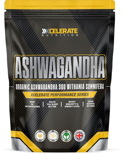 Organic Ashwagandha Capsules, Withania Somnifera Supplement - Natural Balance, Daily Vitality, Vegan & Gluten by XCelerate Nutrition (60 Capsules)