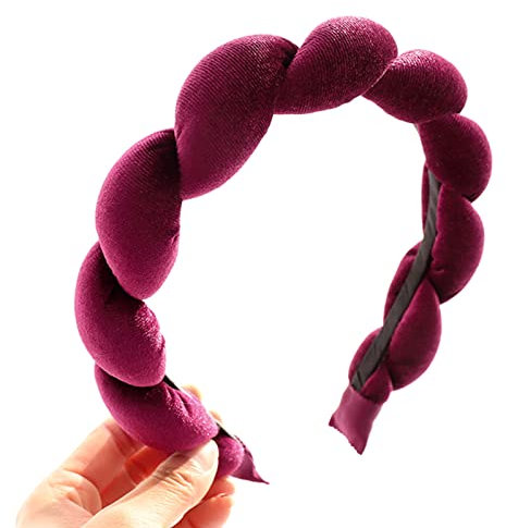 Schwamm-Stirnband, Yoga-Stirnband, Schweißband, Zopf-Stirnband, Samt, Make-up-Stirnband, Hautpflege-Stirnband