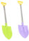 HEMOTON Lot De 2 Jouets De Plage pour Garçons Et Filles Grand Format 65 Cm en Acier Inoxydable avec Pelles Et Jouets De Jardin Couleur Aléatoire