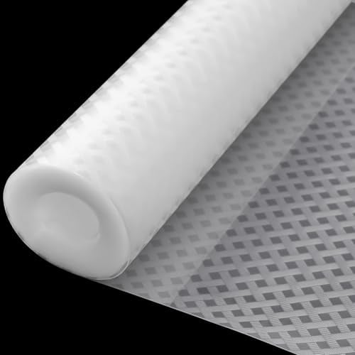Zindoo Schubladenmatte Antirutschmatte Transparent Rautenmuster 50x500cm | Rutschfest und Abwaschbar, Schützt Schränke, Regale und Kühlschränke vor Kratzern, Feuchtigkeit und Täglicher Abnutzung