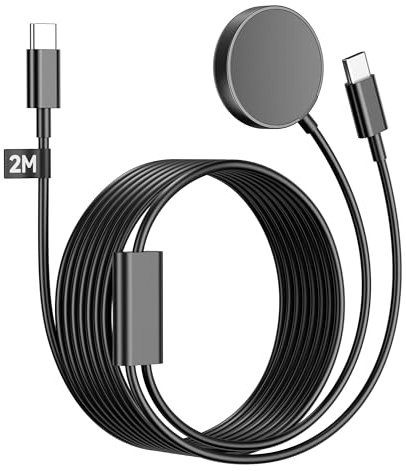 BLITEZZ 2 en 1 Chargeur pour Samsung avec Chargeur Montre Samsung et Cable USB C 2M, Station de Charge pour Sam-sung Cable USBC USBC pour Galaxy Watch 6/6 Classic/ 5/4/3/2/Active/Galaxy s22/s21
