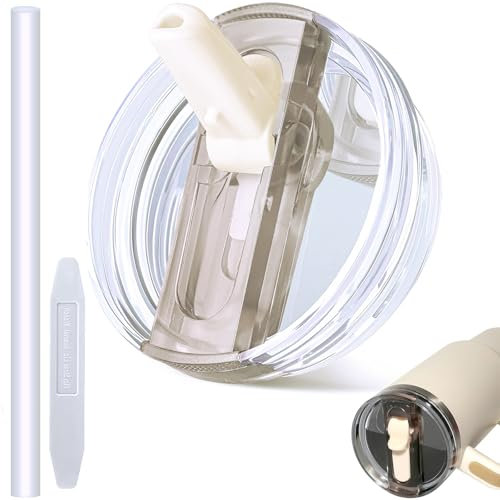 40oz Deckel Auslaufsicher für Stanley Cup - Tumbler Detachable Flip Straw Lid,Lids Replacement Zubehör for Stanley Cups,Cup Accessories,Set with Cover,Straw,Non Spill Lid,Detachable Tool