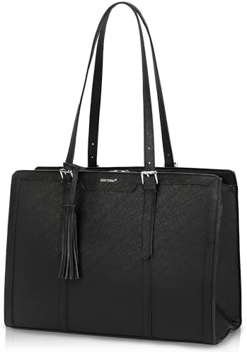 TANTOMI Handtasche Damen Shopper Tasche Große Henkeltasche PU Leder Arbeitstasche Viele Fächer & Taschen für Uni Schule Büro