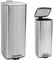 Crystals 30L Square Slim Pedal Bin with Soft Close Lid – Compact Waste Bins for Bathroom, Kitchen, Toilet or Office – Hands-Free Rubbish Bin with Removable Inner Bucket, Modern Design (Silver)