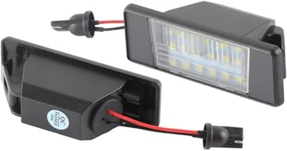 KLKWSFGFZK Rear Number Plate Light For Nissan Qashqai J11 Primera P12 For Pathfinder R51 For X-Trail T31 Juke F15 Micra For Versa 2pcs 18 LED License Plate Light
