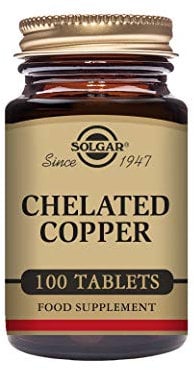 Solgar Chelated Copper Tablets - Pack of 100 - Supports Immunity - For Healthy Hair and Skin - Vegan and Gluten Free