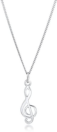 Elli Halskette Damen Notenschlüssel Symbol in 925 Sterling Silber