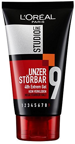 L'Oréal Paris Studio Line Unzerstörbar 48h Extrem Gel, Styling-Gel für mega-starken Halt in jeder Situation, 6 x 150 ml