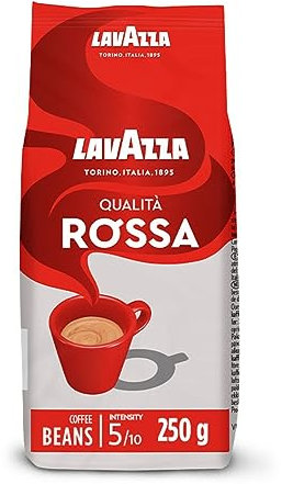 Lavazza Qualita Rossa, Arabica and Robusta Medium Roast Coffee Beans, 250 g