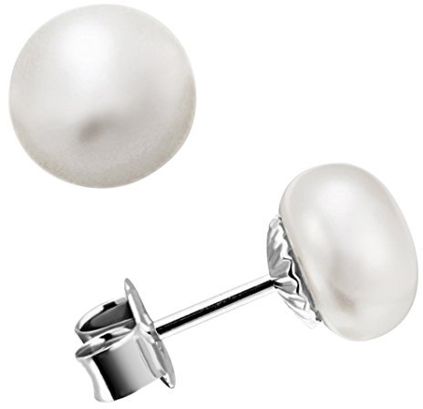 Goldmaid Damen Perlohrstecker 2 Süßwasserzuchtperlen ca. 7-8 mm weiß 925 Sterlingsilber Ohrringe Schmuck