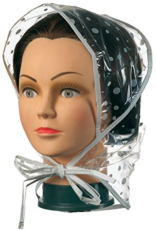 Comair 3040017 Regenhaube mit Schirm, weiss/transparent