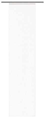 Home fashion 87141-810 Schiebevorhang Rom Voile-Uni, lasergeschnittene Seiten, 245 x 60 cm, weiß