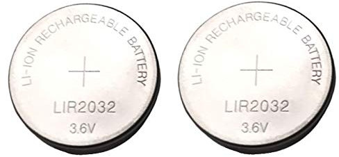 2 X Eunicell LIR2032 CR2032 Rechargeable Button Cell Battery
