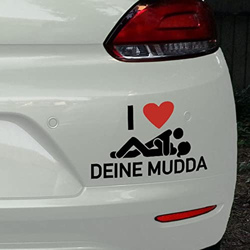 Aufkleber/Sticker I Love Deine MUDDA Tuning Fun Spaß Humor Milf Mann 15x9cm A623