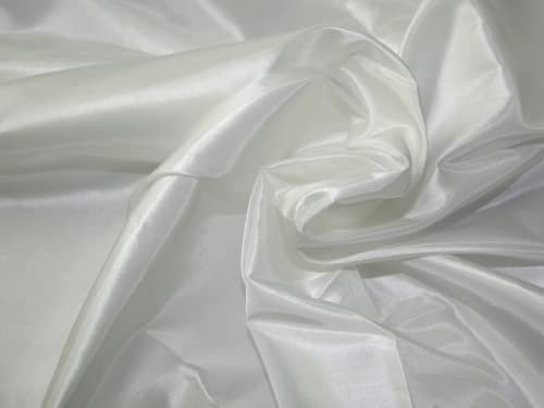 Uni Taft Kleid Stoff, Meterware, Elfenbeinfarben