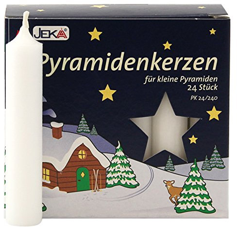 OLShop AG 3er Pack Pyramidenkerzen klein, weiß ca. 14 x 74 mm (3 x 24 Stück) Weihnachtskerzen, Adventskerzen, Christbaumkerzen, Baumkerzen, Kerzen