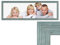 PHOTOLINI Bilderrahmen 30x90 cm Holz Blau, Echtholz-Rahmen rustikal, Strandhaus, Made in Germany, Acrylglas, zum Aufhängen, extra Zubehör - Treibholzlook mit einem Hauch Küstenflair