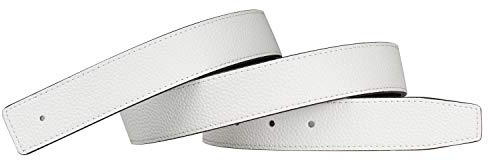 GANGTU H Vollnarbenledergürtel Ersatz Gürtelriemen ohne Schnalle 32mm Breit Weiß
