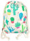 HECKBO bolsa de deporte de algodón para mujeres y niñas (beige) - cactus - para la vida cotidiana, viajes y deportes, festival, fiesta - gymsack, mochila, bolsa de deporte con cordón