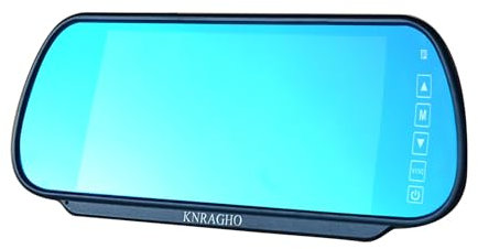 7 Zoll Auto PKW Rückspiegel Display Monitor LCD TFT Einparkhilfe Bildschirm 800x480 für Rückfahrsystem Rückfahrkamera Frontkamera DVD Media Player 2 AV Kanal