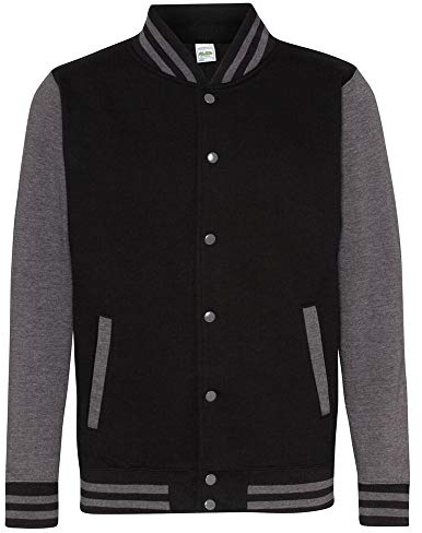 AWDis Unisex College-Jacke (M) (Schwarz/Graphit)