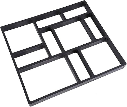 Cocoarm Betonform Zement Pflasterform Gehweg Schalungsform Betonpflaster Kopfsteinpflaster Pflastermacher Stein Schablone mit 10 Kammern f¨¹r Garten Gehweg (45 x 40 x 4cm)
