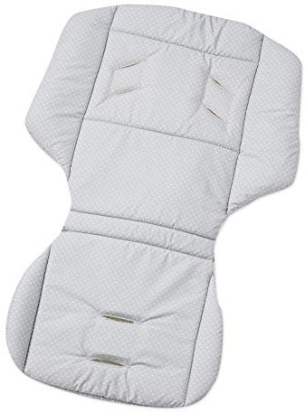 Gesslein Loop 509, Sitzauflage Kinderwagen & Buggy, universel, Wendeeinlage für Sommer & Winter, Tencel atmungsaktiv |Tupfen grau, 625000509