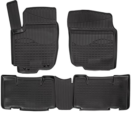 Norm Liners 3D Gummimatten passend für Toyota RAV-4 3 2012-2017 4tlg, Allwetter TPE Fußmatten mit hohem Rand Passform rutschfest Geruchsneutral Schwarz