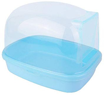 Baignoire Hamster Salle de Bain Chinchilla Transparent avec Grande Salle de Bain avec Porte Fournitures de Salle de Sauna pour Hérisson Écureuil