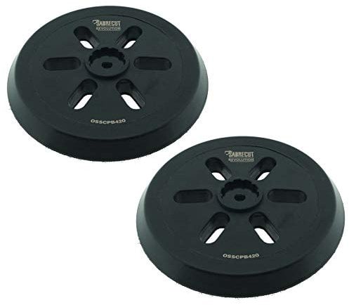 2 x SabreCut OSSCPB420_2 150mm Medium Hard 6 Hole Random Orbital Sander Hook & Loop Backing Pads Compatible with Bosch GEX 150 AC, GEX 150 Turbo, PEX 420 Medium