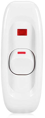 Mini interruptor de iluminación con luz indicadora LED, AC 250V 10A para lámpara de mesa, escritorio, pared y espejo, fácil instalación en línea, Suitable for hogar y oficina