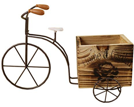 Kasten Stehender Pflanzer Aus Metall Vintage Blumentopf Sukkulente Behältervase Mini-container Bauernholz Pflanzer Fahrrad Pflanzer Halter Gartenwagen Stifthalter Ländlich Hölzern