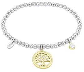 LOTUS STYLE Pulsera Acero Inoxidable Mujer LS2171-2/3 Árbol de la Vida - Sofisticado Brazalete con Pulido y Acabado Refinado 17 cm - Regalo de Cumpleaños - Aniversario - Ocasiones Especiales