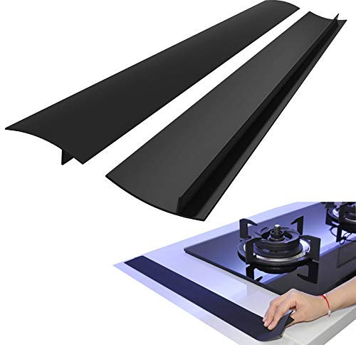 Stove Counter Gap Covers, Silicone Kitchen Seal Gaps Oven Gap Filler Heat Resistant Strips Sealing Covers Stovetop Counter Oven 21In 2Pack