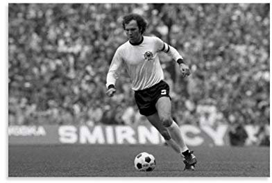 YANDING Franz Beckenbauer Sport-Fußballspieler-Poster auf Leinwand, Kunst-Poster und Wandkunstdruck, modernes Familienschlafzimmerdekor, 40 x 60 cm